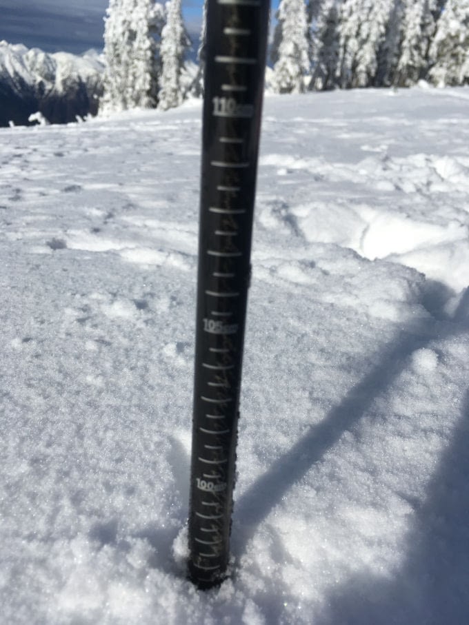 Early season snow depth at McCrae Peak